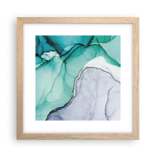Poszter világos tölgy keretben - Tanulmány türkizben - 30x30 cm