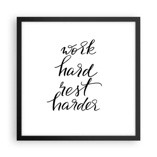 Poszter fehér keretben - Élet egyensúly - 40x40 cm