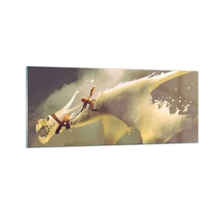 Üveg kép - Segítségre a világnak - 100x40 cm