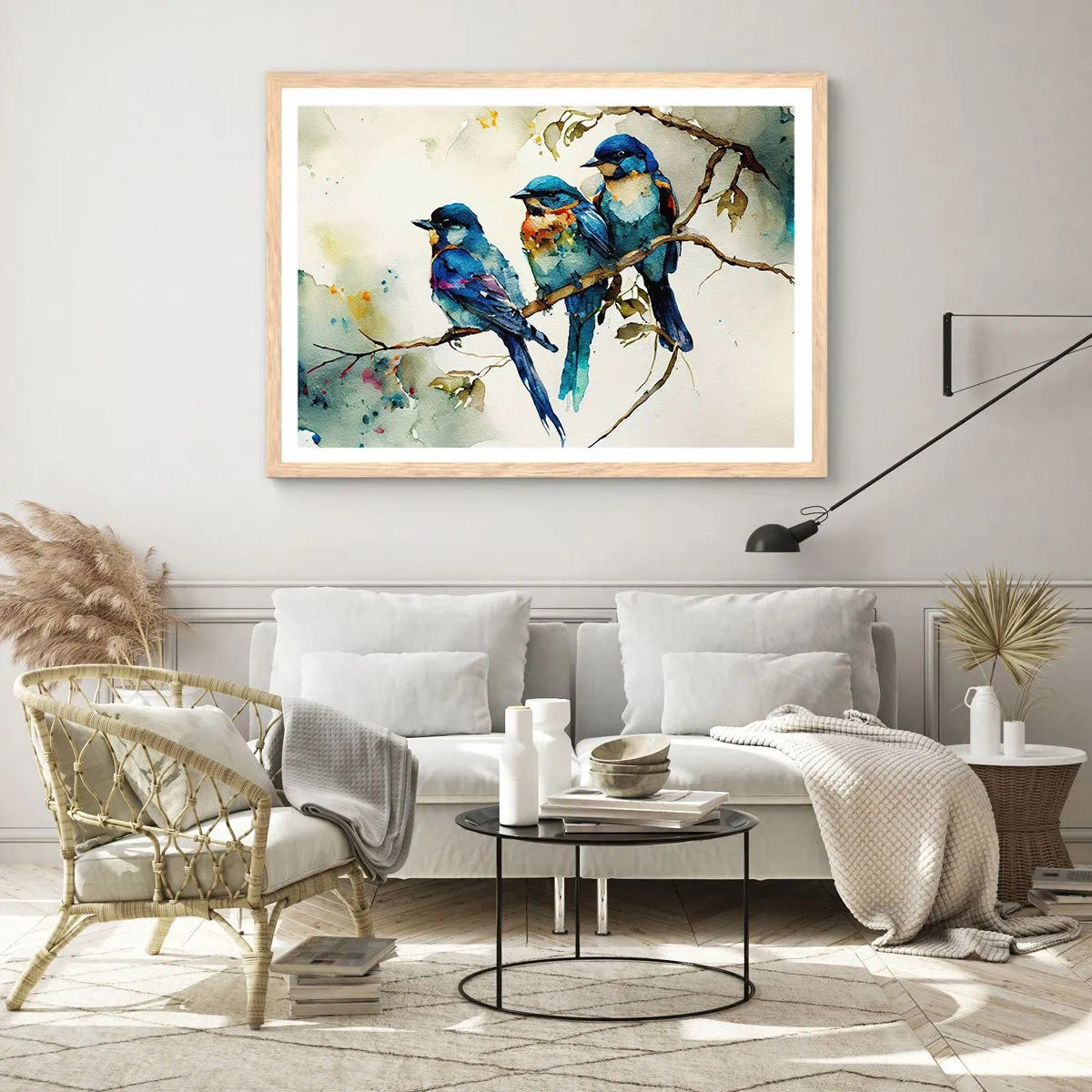 Poszter világos tölgy keretben - Megsértődött? - 40x30 cm