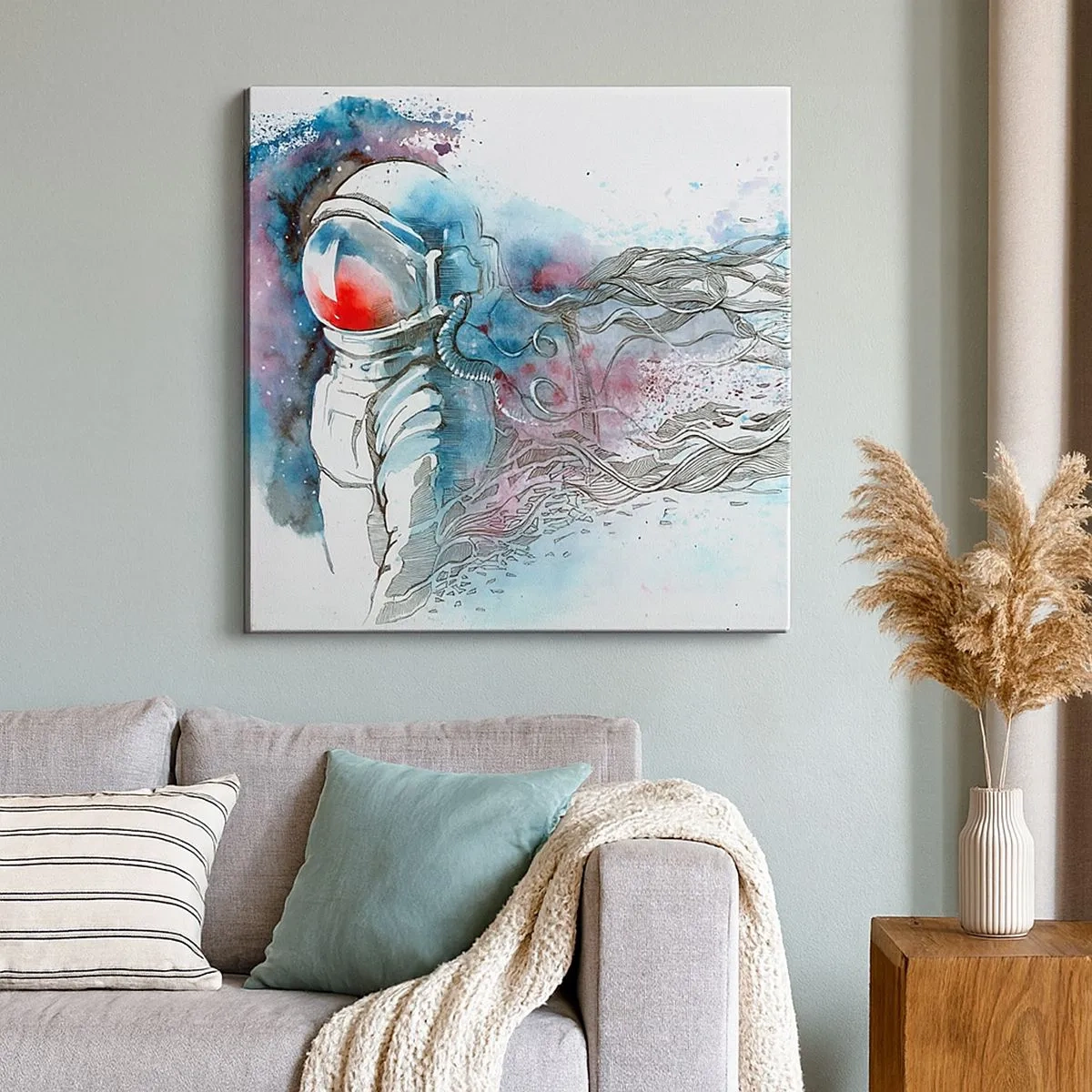 Vászonkép - Egy az egyben az űrrel - 30x30 cm