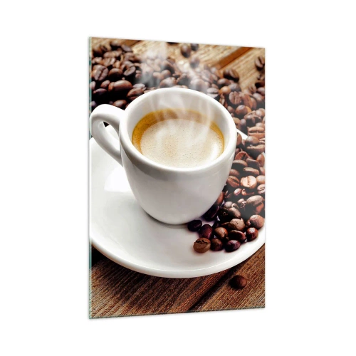 Üveg kép - Kávé az asztalon - 50x70 cm