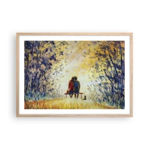 Poszter világos tölgy keretben - Varázslatos pillanat - 70x50 cm