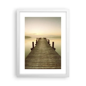 Poszter fekete keretben - Hajnal előtt, hajnal, fény - 30x40 cm