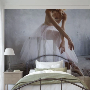 Fotótapéta Premium Canvas - Mielőtt a rámpa fényei kigyúlnak - Balerina, Balett, Tánc - 250x175 cm