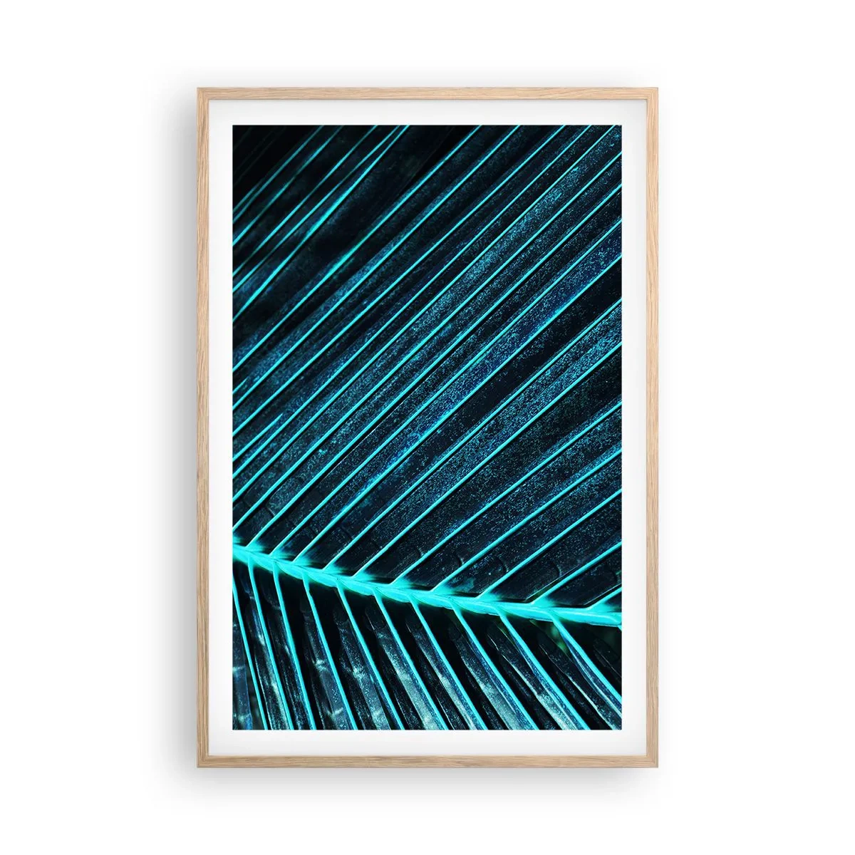 Poszter világos tölgy keretben - A zöld textúrája - 61x91 cm