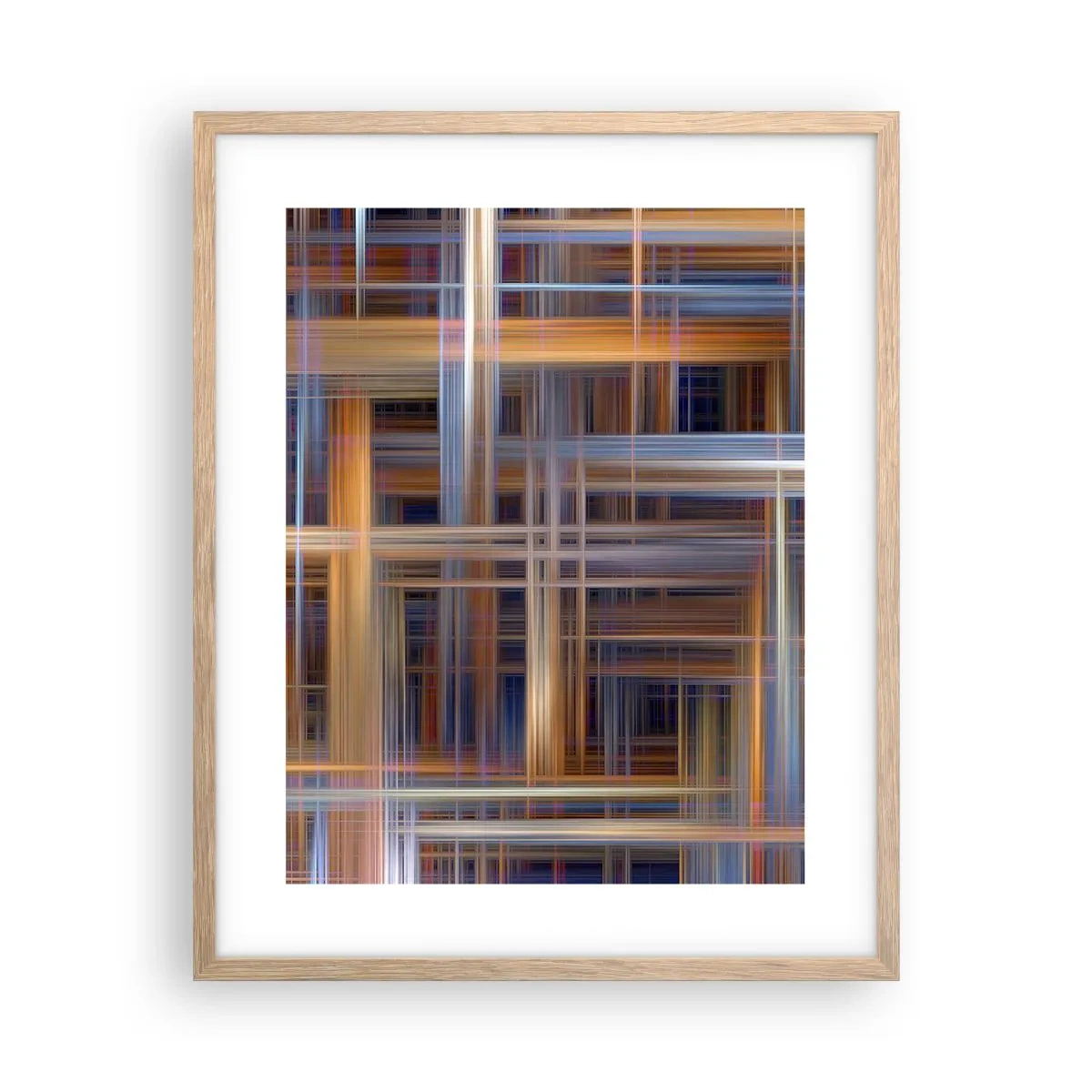 Poszter világos tölgy keretben - Fényből szőtt - 40x50 cm