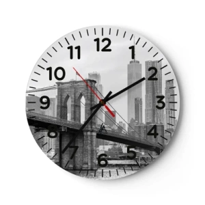 Falióra, Óra - New York-i hangulat - 30x30 cm
