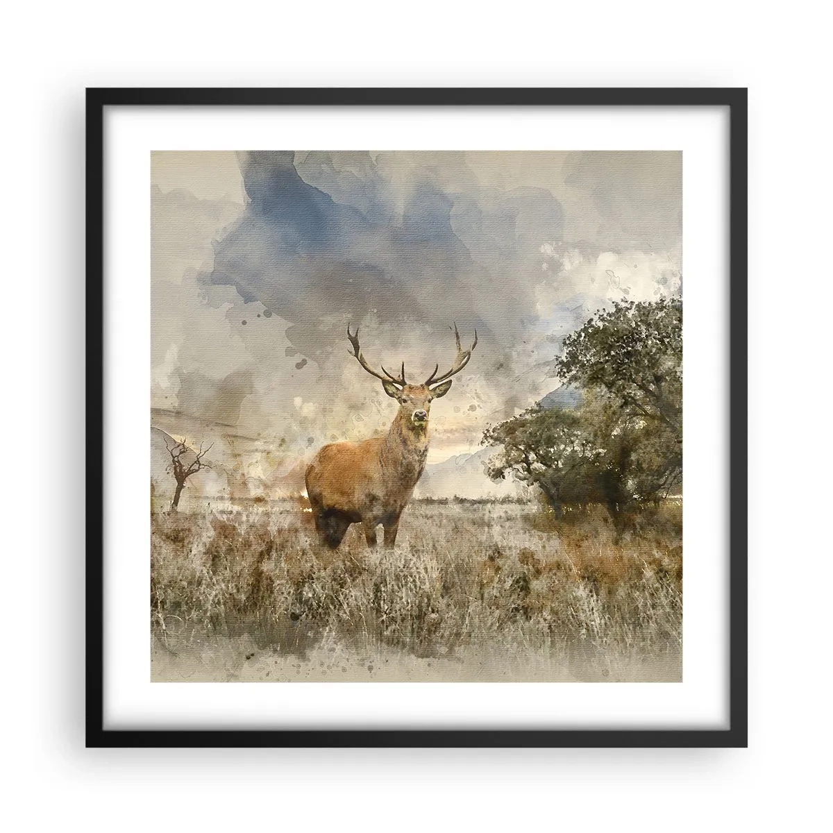 Poszter fehér keretben - Becsület – erő – méltóság - 50x50 cm