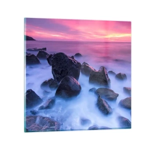 Üveg kép - Születés fényben és ködben - 70x70 cm