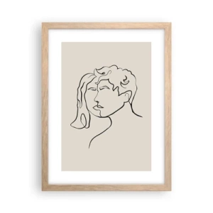 Poszter világos tölgy keretben - És egységgé vált - 30x40 cm