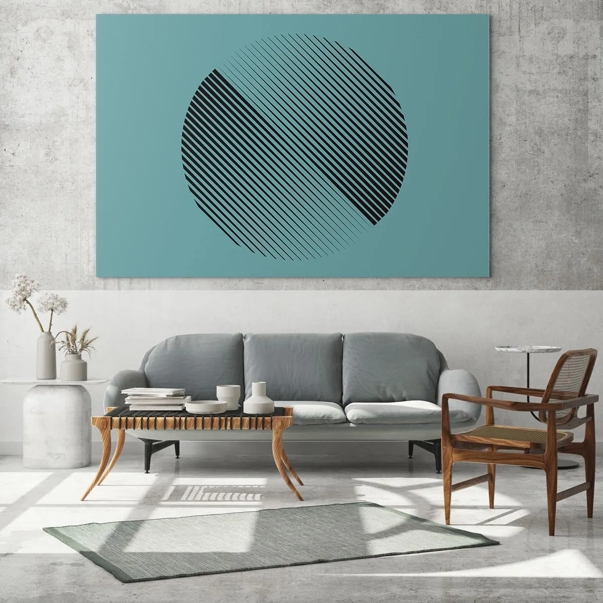 Üveg kép - A kör - egy geometriai variáció - 120x80 cm