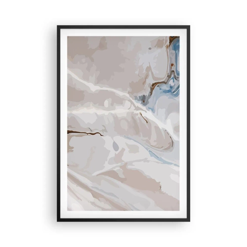 Poszter fehér keretben - Kék kanyarog a fehér alatt - 61x91 cm