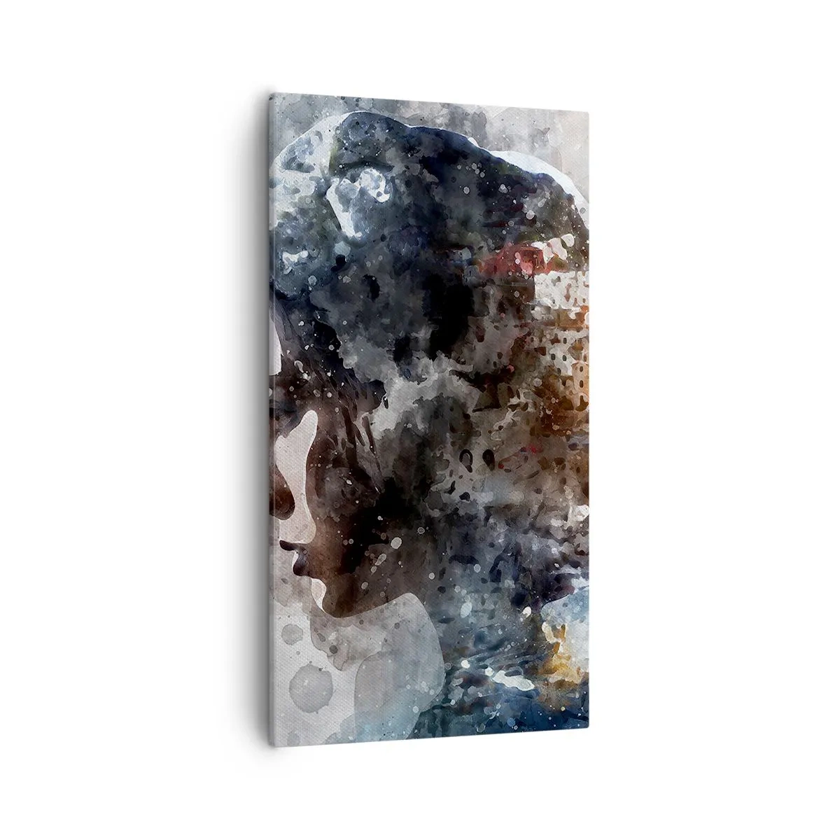 Vászonkép - Történet egy lányról, várossal a háttérben - 55x100 cm