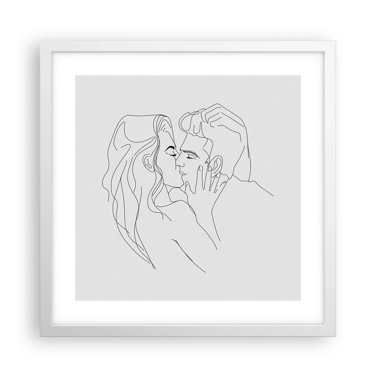 Poszter fekete keretben - Ugyanaz a vonalón - 40x40 cm