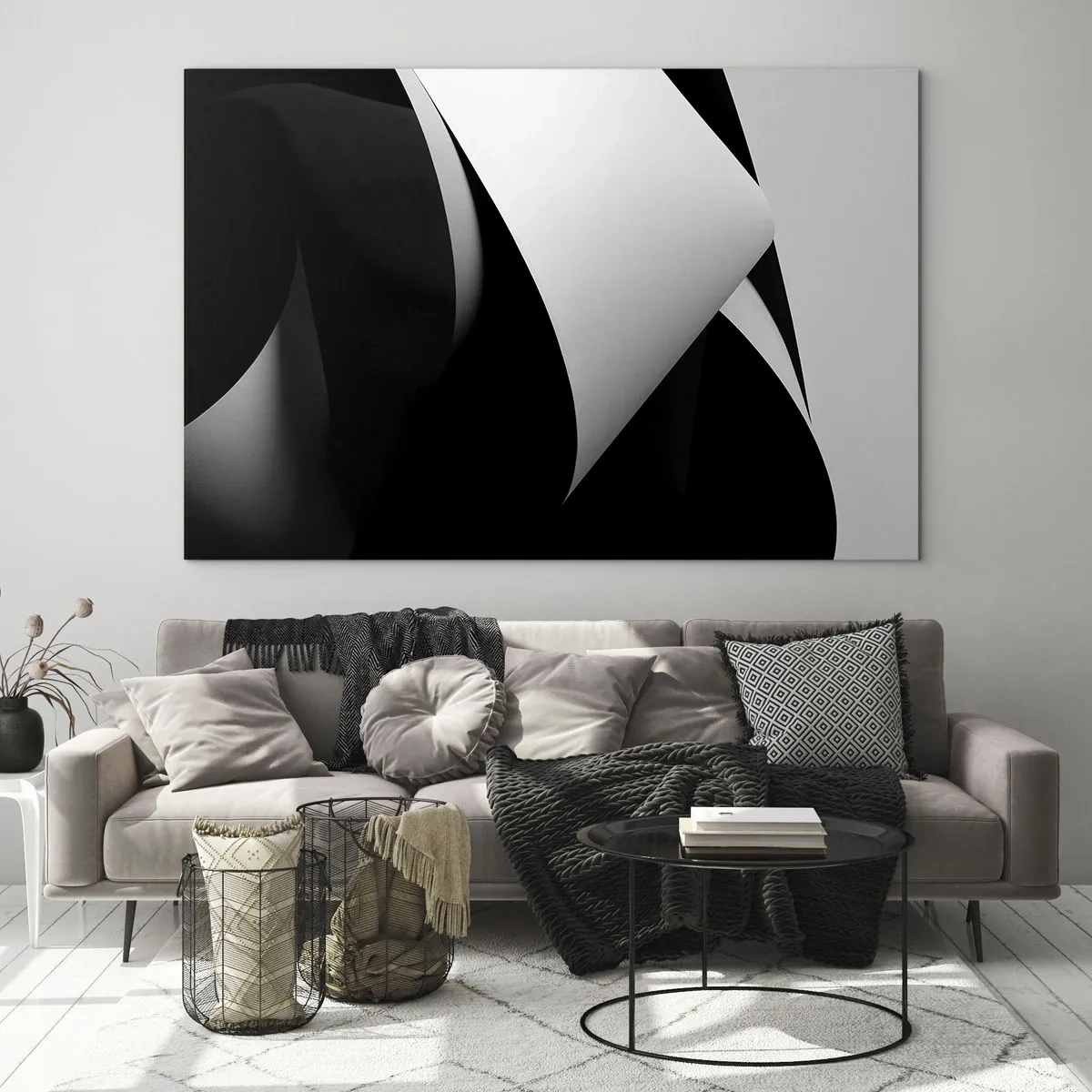 Üveg kép - Fénysíkok az árnyék mélyéről - 120x80 cm