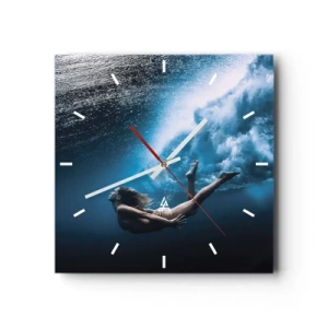 Falióra, Óra - Modern sellő - 30x30 cm