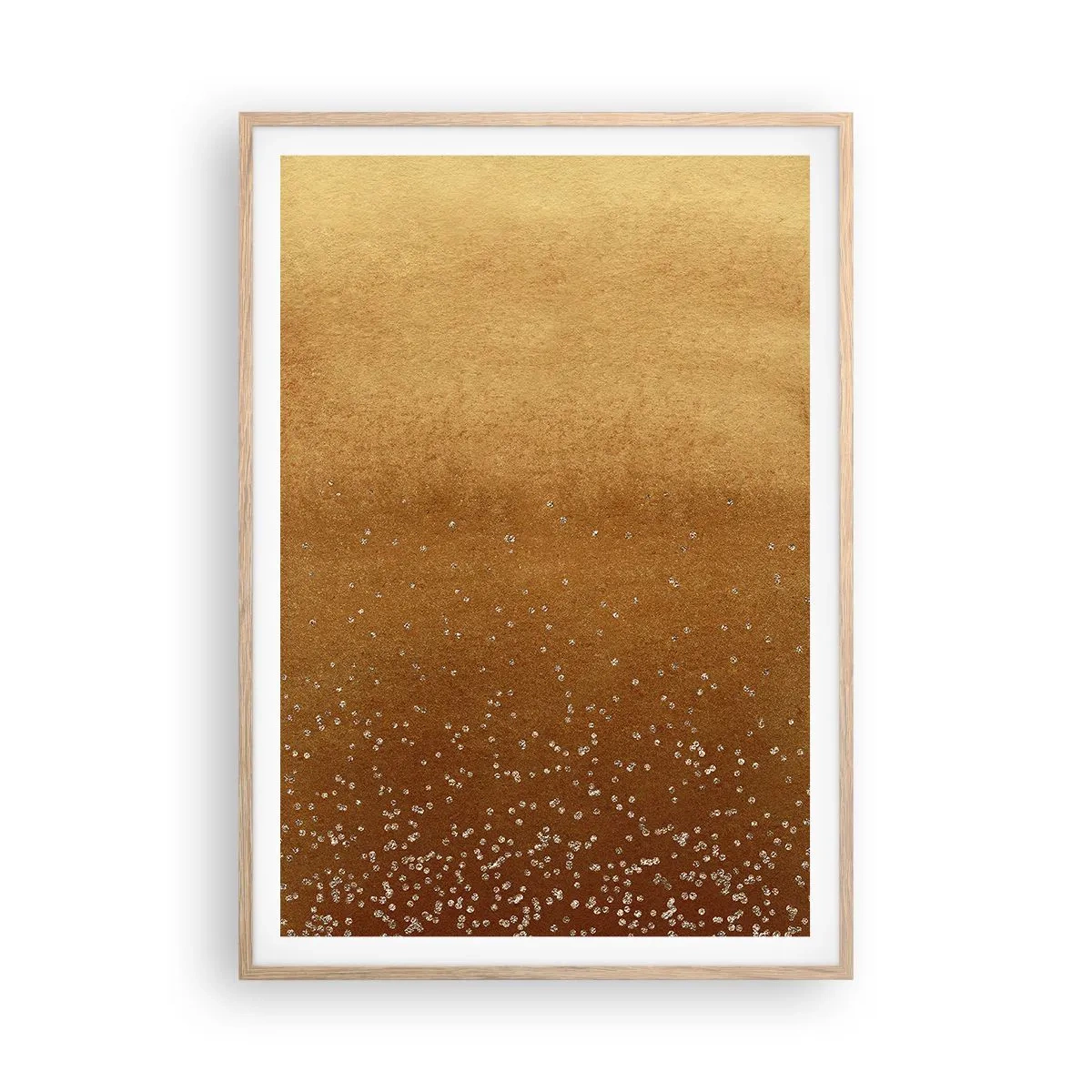 Poszter világos tölgy keretben - A fény születése - 70x100 cm