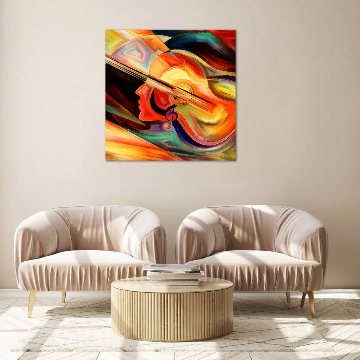 Üveg kép - Minden stimmel - 50x50 cm