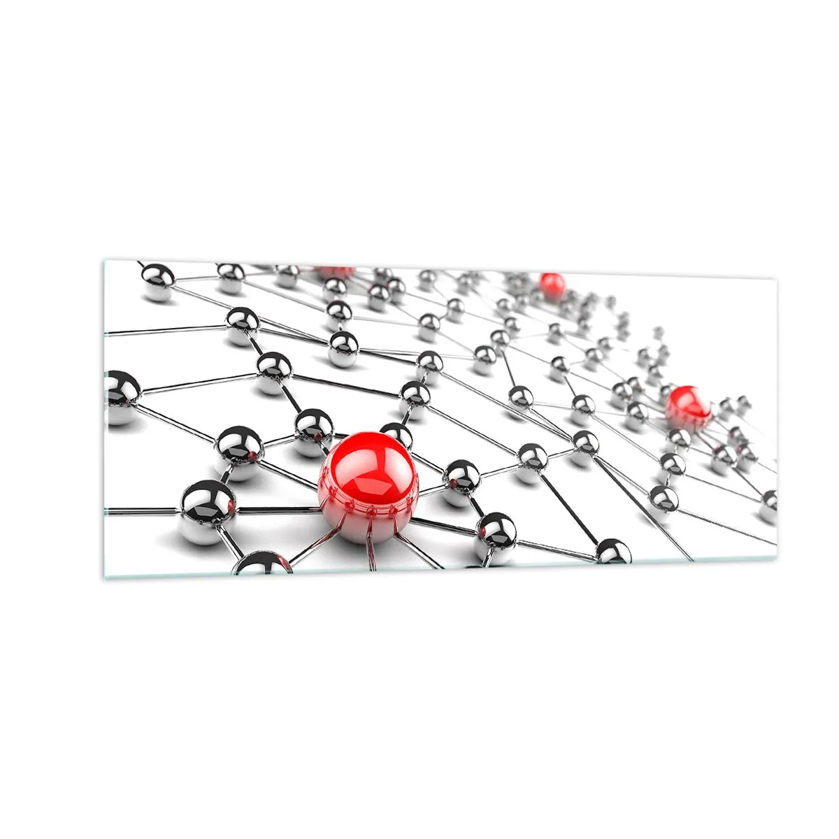 Üveg kép - Ezüst háló - 100x40 cm