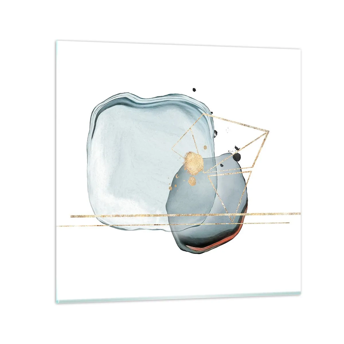 Üveg kép - Cseppek tanulmánya - 60x60 cm