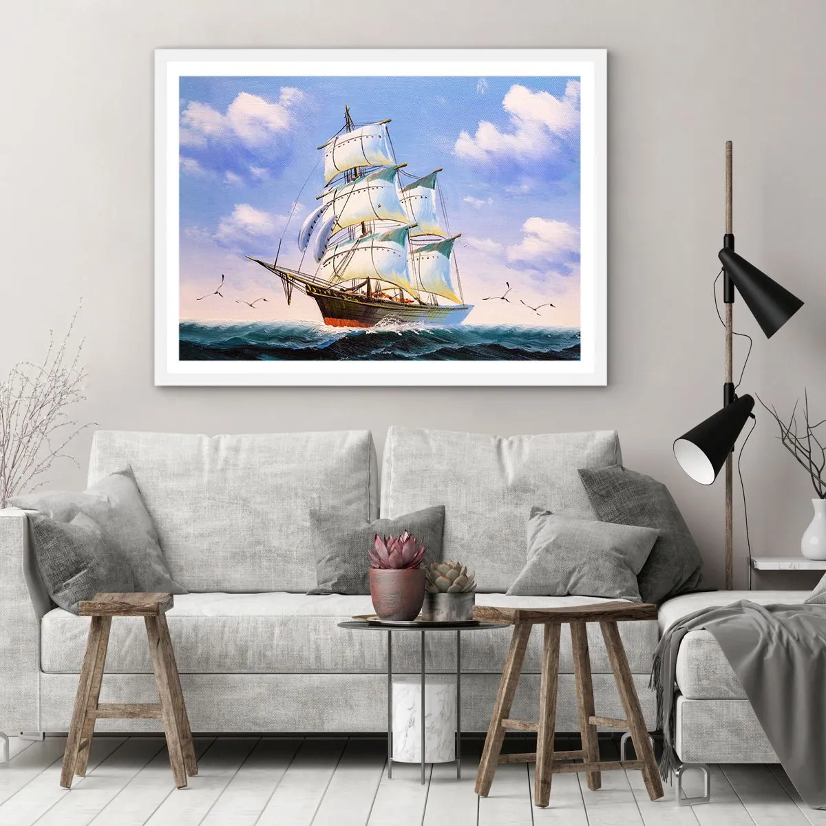 Poszter fekete keretben - Büszkén a széllel - 70x50 cm