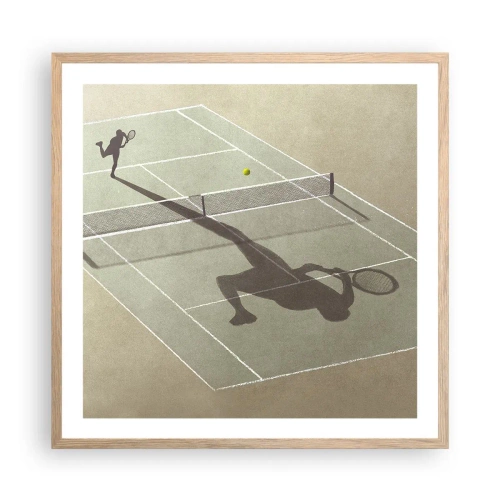 Poszter világos tölgy keretben - Önmagumk legyőzése - 60x60 cm