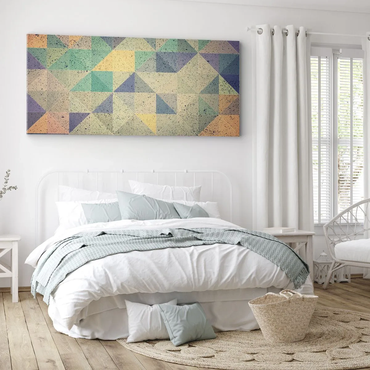 Vászonkép - A háromszögek köztársasága - 100x40 cm