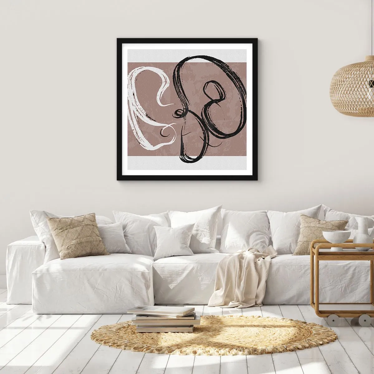 Poszter fehér keretben - Kompozíció - a teljesség keresése - 60x60 cm