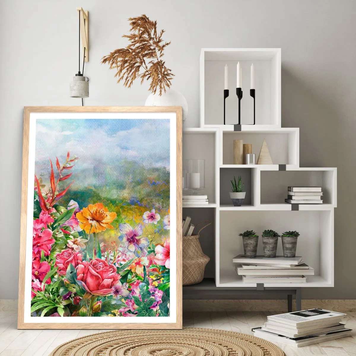 Poszter világos tölgy keretben - A kert, amelyik megőrült - 40x50 cm