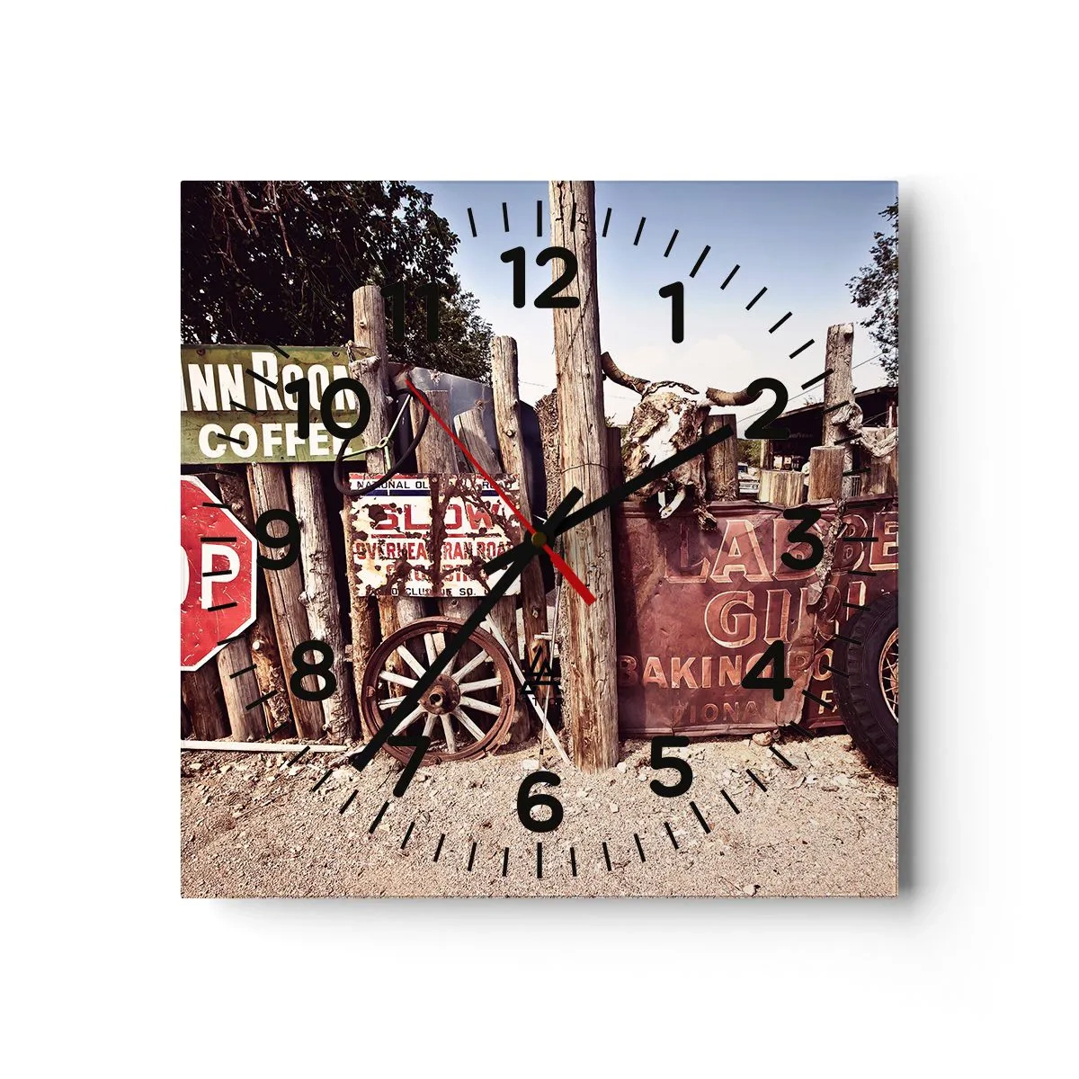 Falióra, Óra - És megállt az idő - 40x40 cm