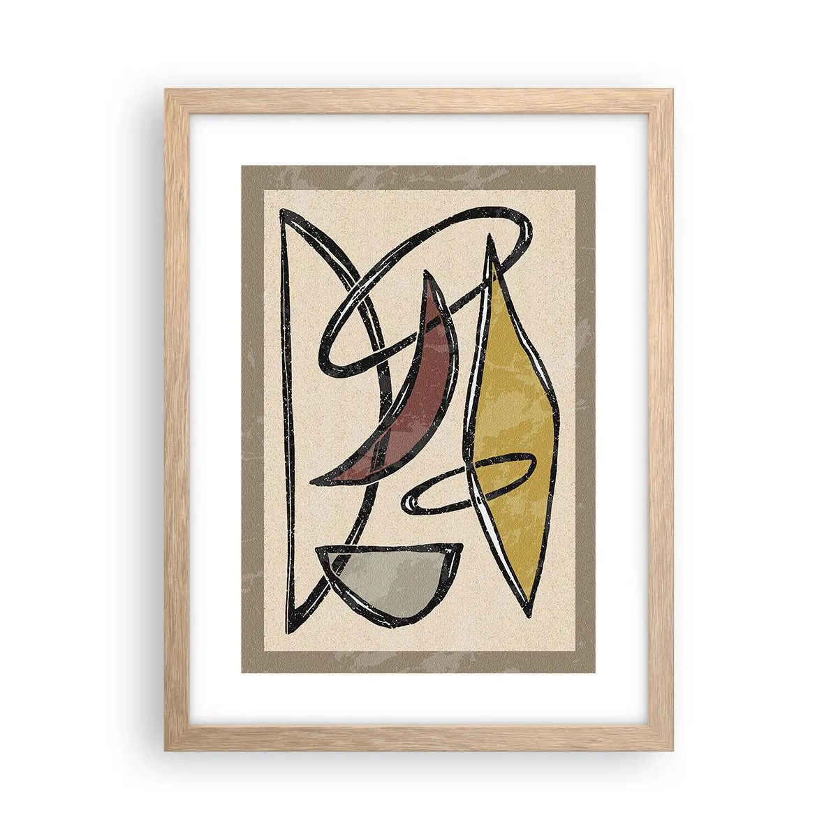 Poszter világos tölgy keretben - Függőlegesek és vízszintek - 30x40 cm