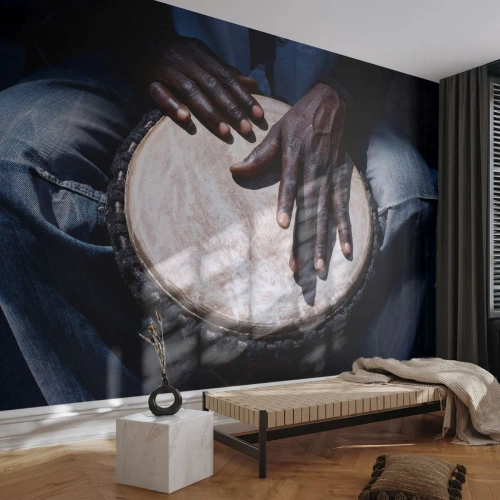 Fotótapéta Premium Canvas - Élj a saját ritmusodban - Dob, Zene, Afrika - 300x210 cm