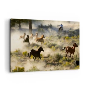 Vászonkép - Rivalizálás – szabadság, vagy férfierő? - 100x70 cm