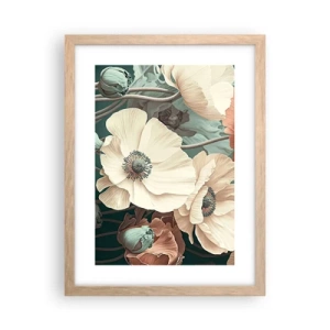 Poszter világos tölgy keretben - Pipacsok suttogása - 30x40 cm