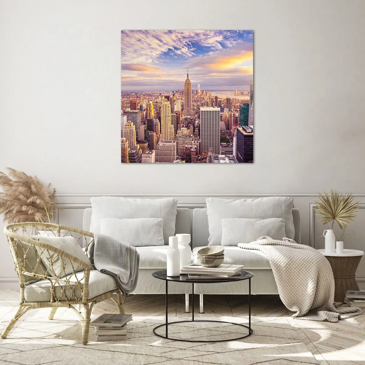 Üveg kép - Elérni a felhőket - 30x30 cm