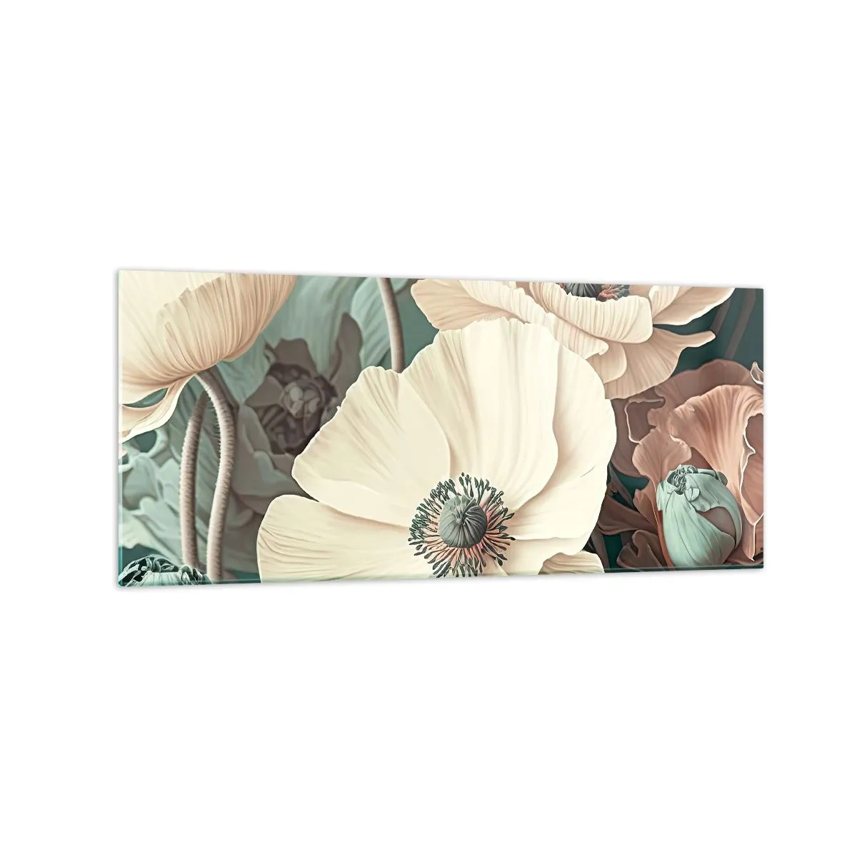 Üveg kép - Pipacsok suttogása - 120x50 cm