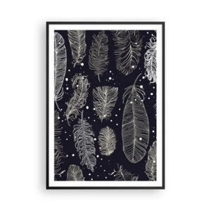 Poszter fehér keretben - Tollas csipke - 70x100 cm