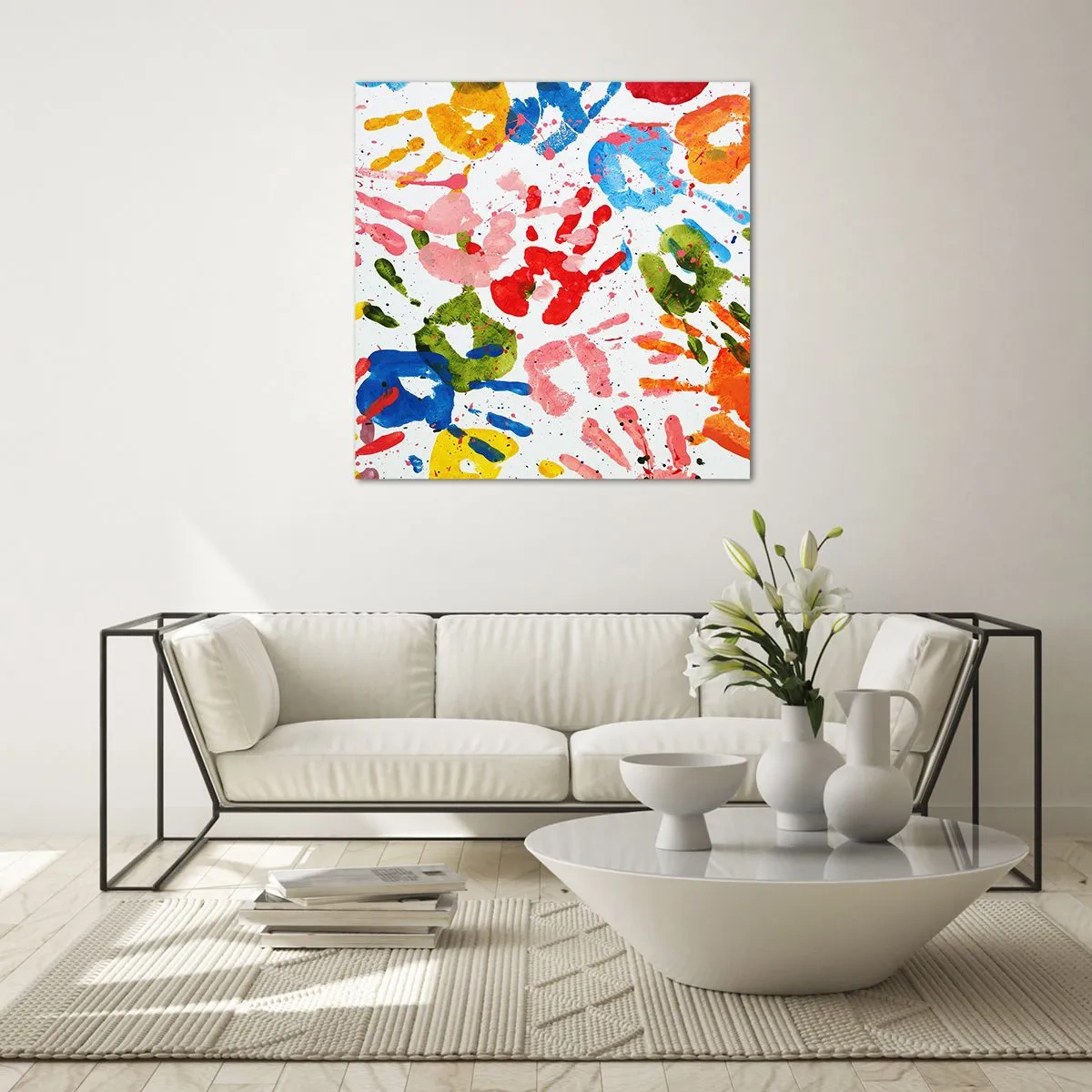 Üveg kép - Kövesd a nyomokat - 40x40 cm