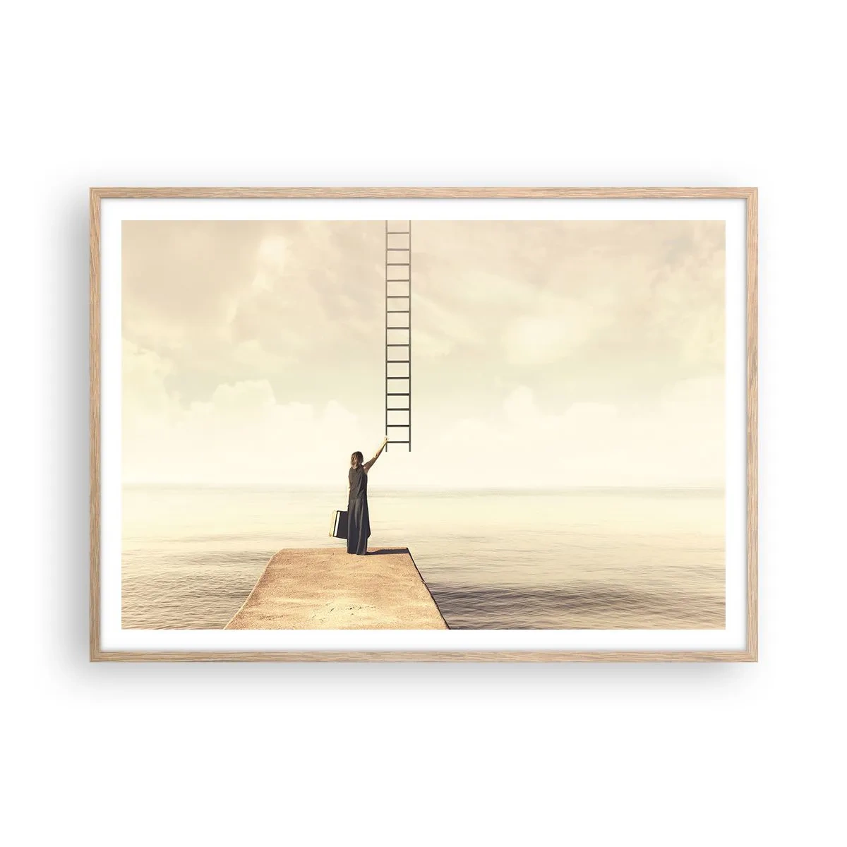 Poszter világos tölgy keretben - Varázslatos utazás - 100x70 cm