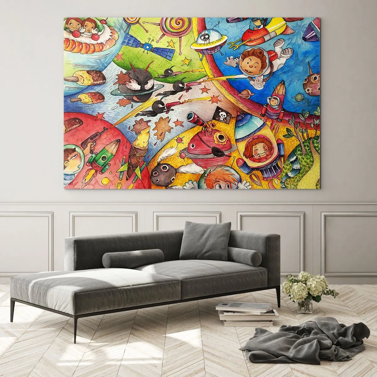 Üveg kép - Nagy űrkaland - 100x70 cm