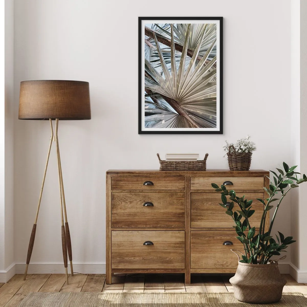 Poszter fehér keretben - Legyező a trópusokon - 40x50 cm