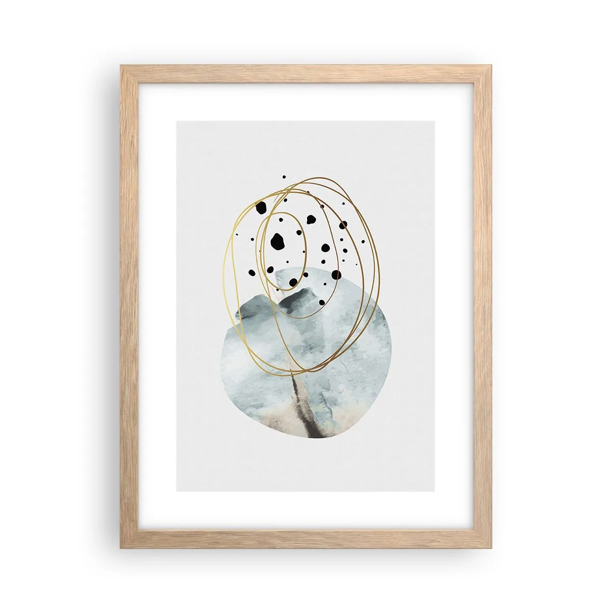 Poszter világos tölgy keretben - Az ölelő térben - 30x40 cm