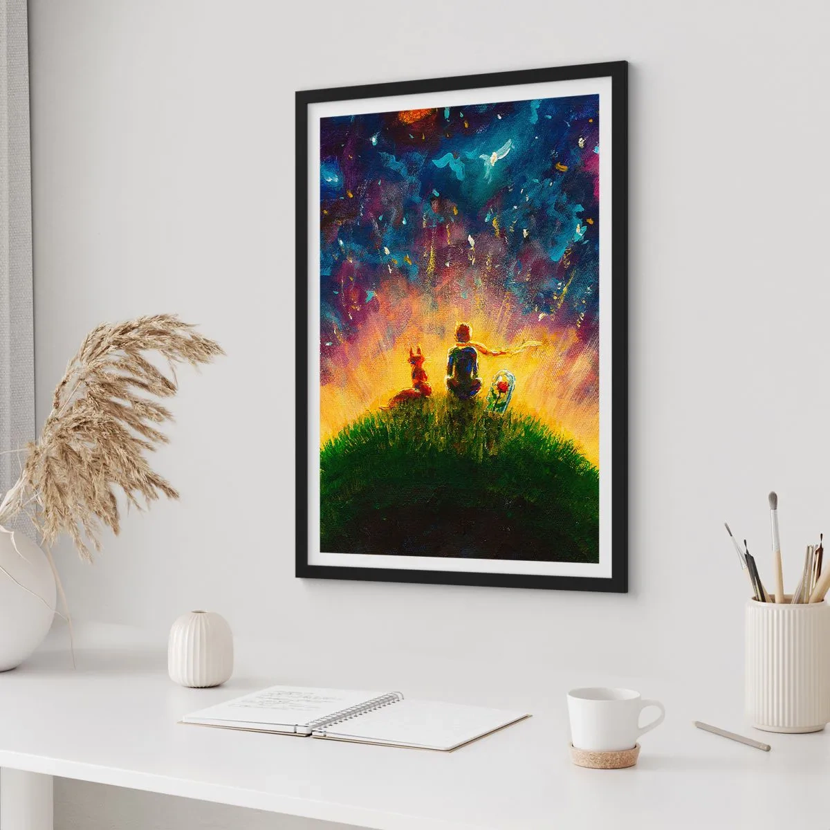 Poszter fehér keretben - Szerelem és barátság – az egész világ - 30x40 cm