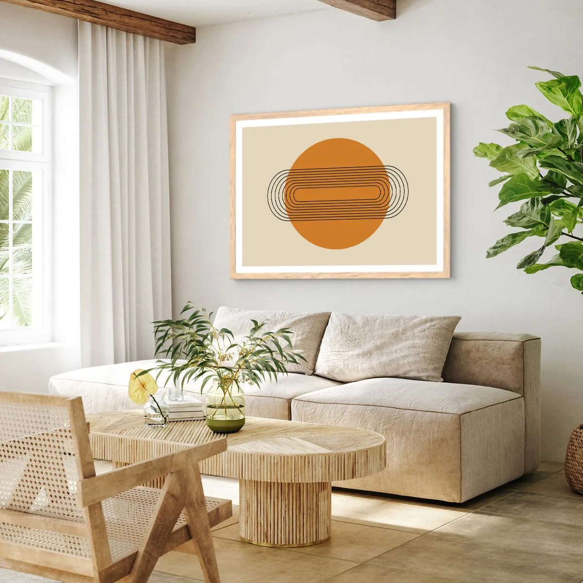 Poszter világos tölgy keretben - Tökéletes terv - 70x50 cm