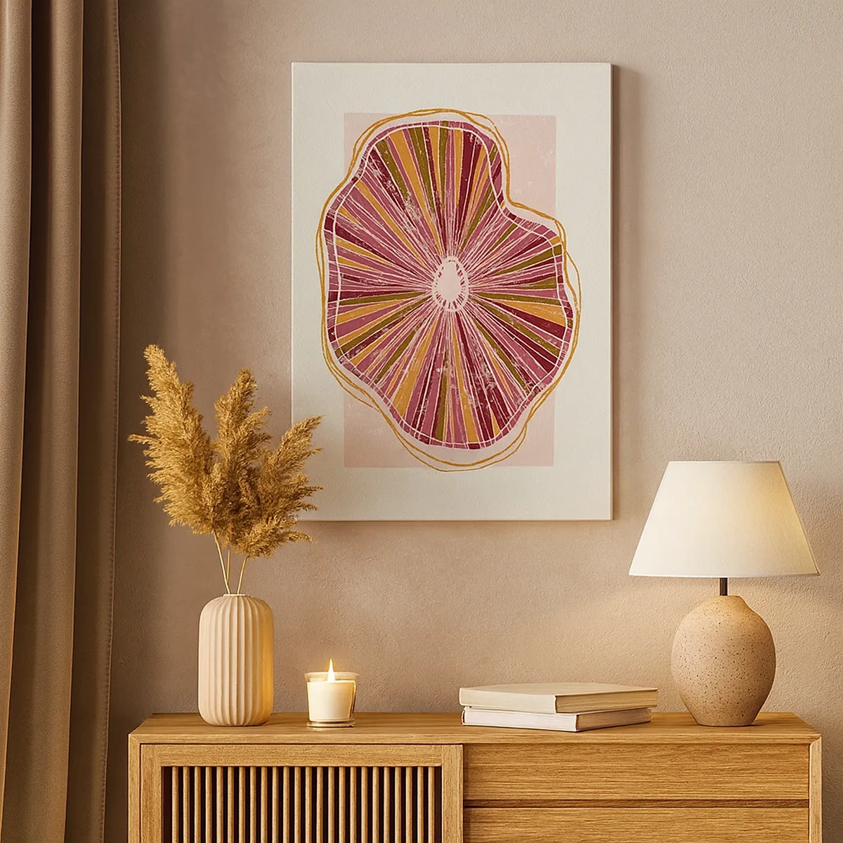 Vászonkép - Sugárzó absztrakció - 50x70 cm