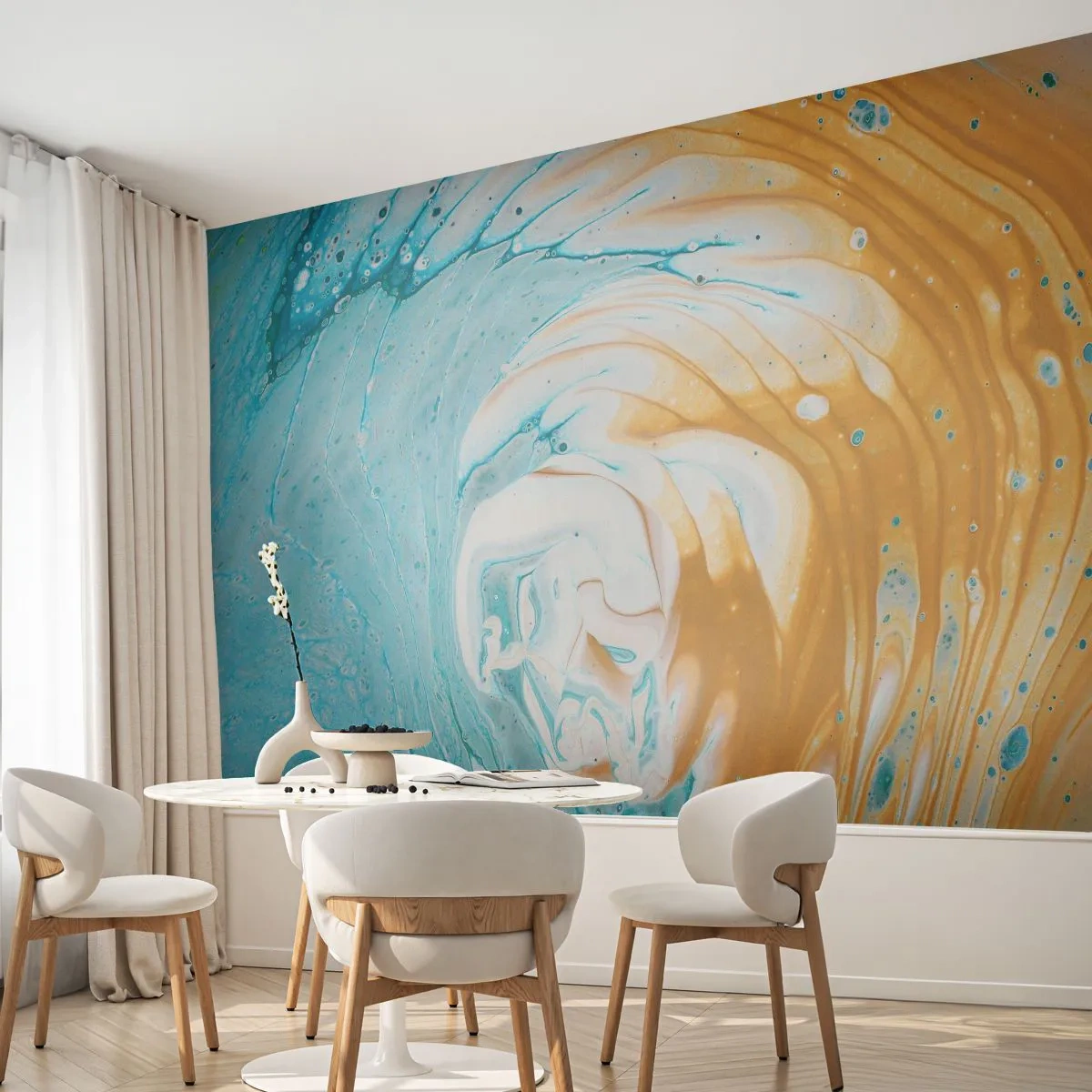 Öntapadós Fotótapéta Deluxe Sticker - Pasztell örvény - Absztrakció, Darab, Modern művészet - 250x175 cm