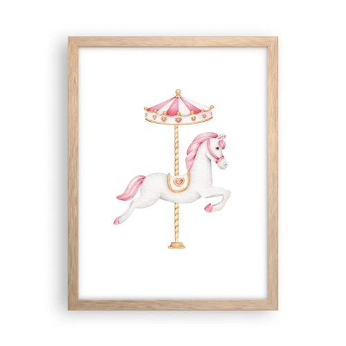 Poszter világos tölgy keretben - Elindult egy patával - 30x40 cm