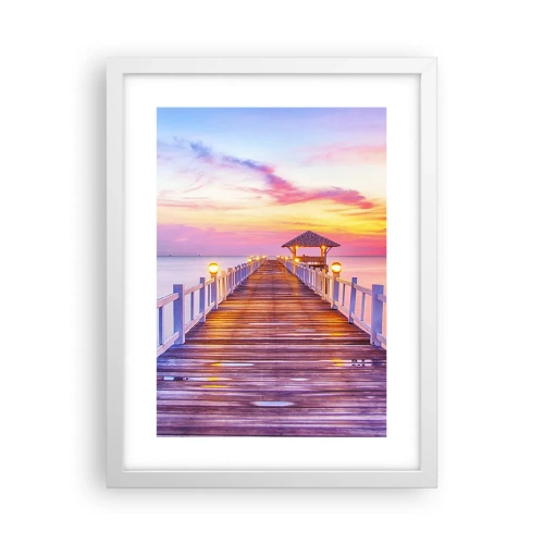 Poszter fekete keretben - Az est lilás-arany csendje - 30x40 cm