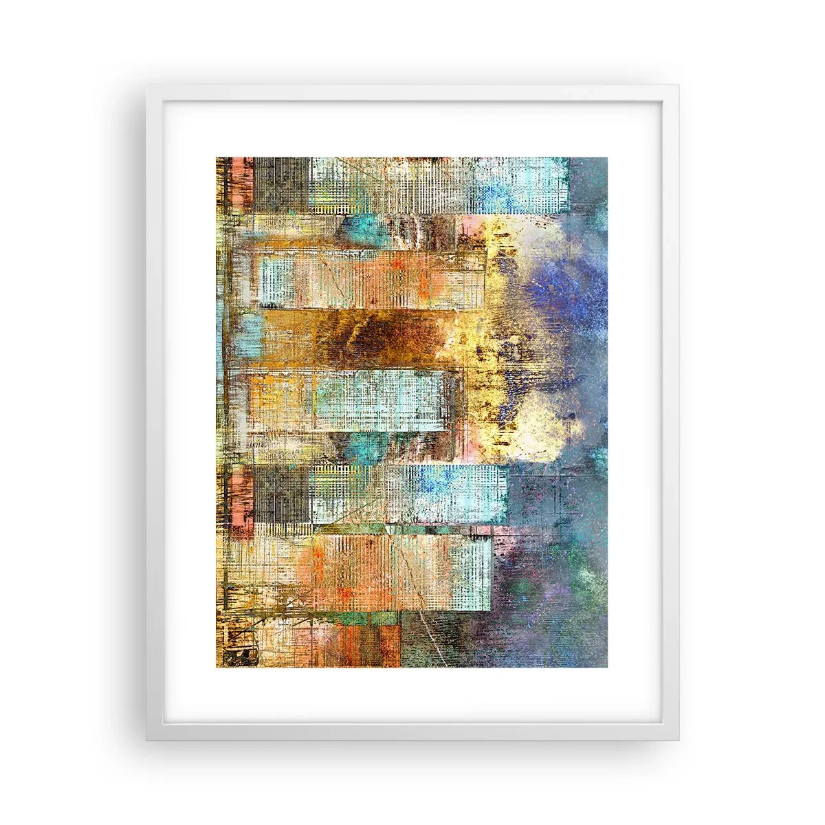 Poszter fekete keretben - Napfényes metropolisz - 40x50 cm